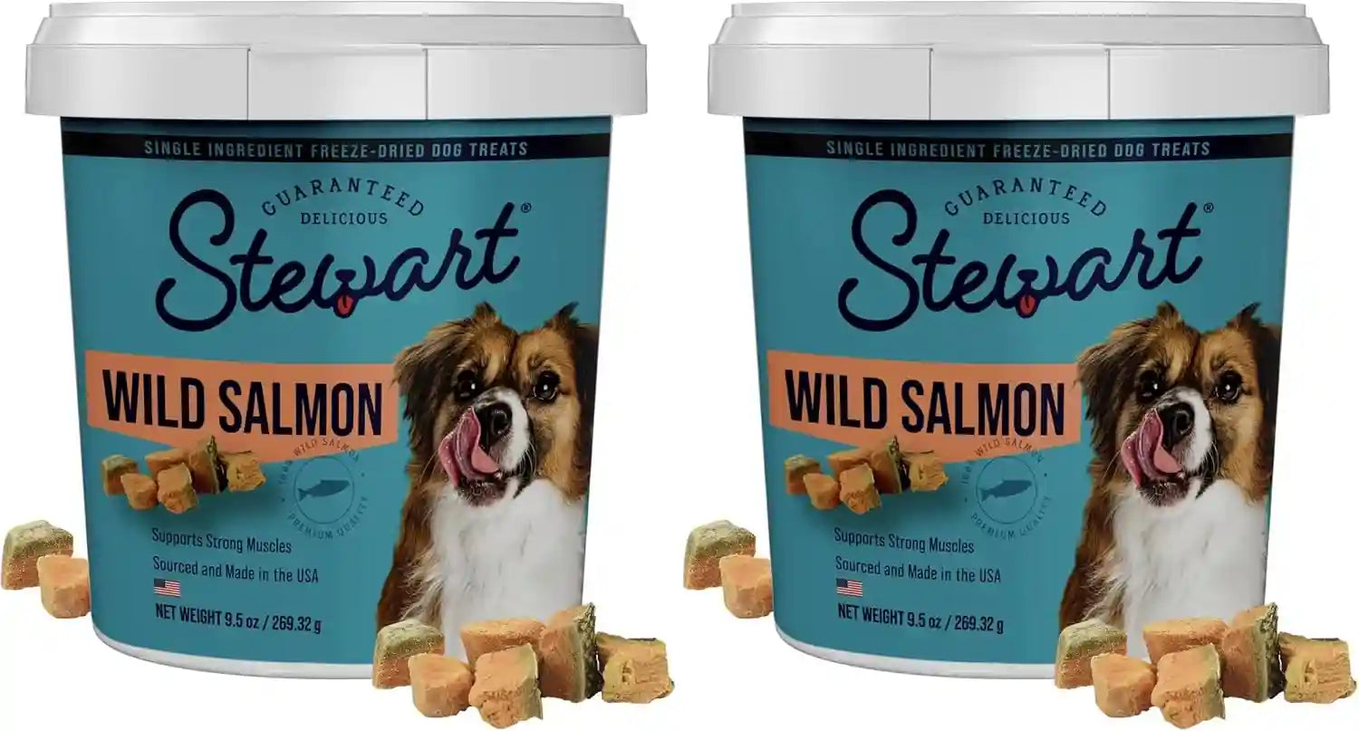 stewart-freeze-dried-dog-treats-100-wild-salmon-9-5-oz-tub-premium-quality-raw-protein-single-ingredient-high-protein-training-treats-food-topper-no-refrigeration-cat-friendly