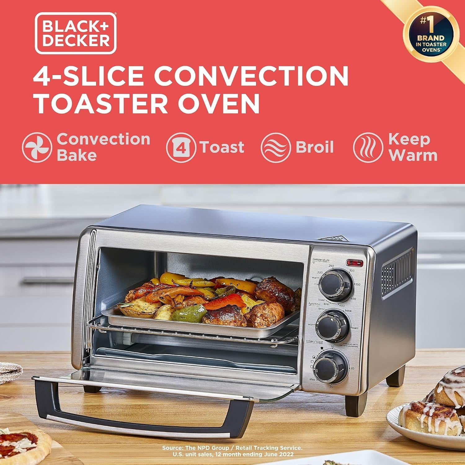 black-decker-to1313sbd-toaster-oven-15-47-inch-silver-compact-convection-oven-fits-a-9-inch-pizza-with-timer-stay-on-function-and-removable-crumb-tray