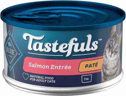 Blue Buffalo Tastefuls Wet Cat Food Paté Variety Pack (Chicken, Turkey & Chicken, Ocean Fish & Tuna) for Adult Cats, Made with Natural Ingredients, 5.5-Oz. Each (24 Cans)13