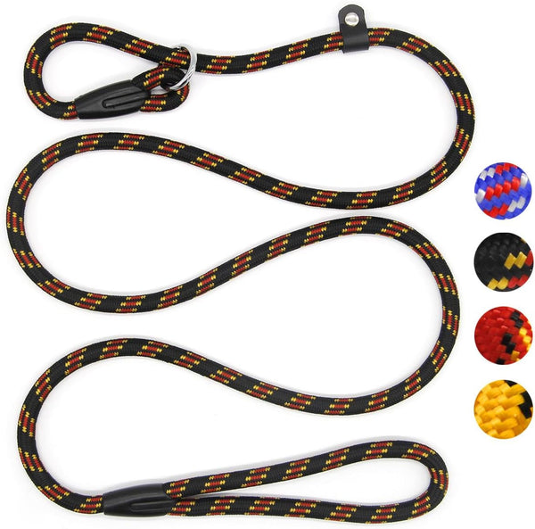 Dog Rope Leash, 5 FT Pet Slip Lead, Dog Training Leash for 10-80 Lb | Standard Adjustable Pet Nylon Leash for Small Medium Dogs Walking(Blue)8