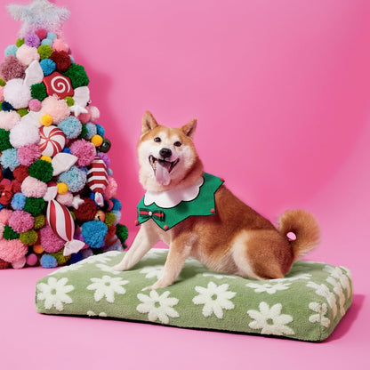LE SURE Cute Aesthetic Dog Bed for Crate,Jacquard Thick Pet Pillow 35X22 | Shredded Chopped Foam,Modern Plush Crate Cushion Gift for Large Dog, Waterproof Washable Cover, Nonslip Bottom, Green7