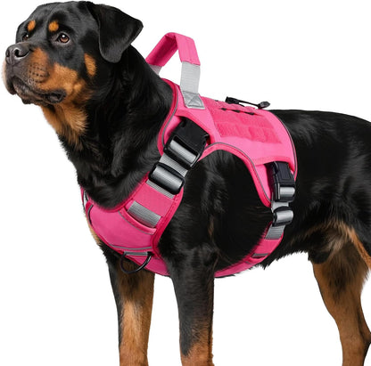 WINGOIN Tactical Dog Harness for Large Dogs, Heavy Duty No Pull Dog Harness with Handle, Adjustable Reflective Military K9 German Shepherd Big Size Dog Vest for Walking, Training, Hunting, Green (L) | with Handle,Adjustable Reflective,Green Military K9 Style,Big Size Dog Vest,For German Shepherd,For Walking Training Hunting36