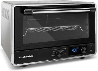 Kitchenaid Digital Countertop Oven, Air Fryer & Pizza Stone, KCO128CU | No-Flip Air Fry Basket and 360° Air Fry System, 10 Essential Cooking Settings, Pizza Stone Included2