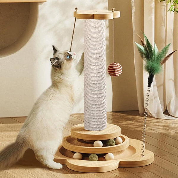 Cat Scratching Post Replacement Pole, 20 Inch Cat Tree Replacement Post, Natural Sisal Tree Parts3