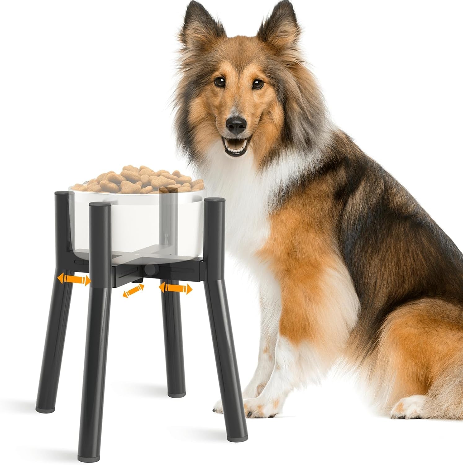 dog-bowl-stand-for-medium-large-dogs-adjustable-width-elevated-dog-bowls-7-10-6-raised-dog-food-water-bowls-11-inch-tall-single-holder-black-bowl-not-included