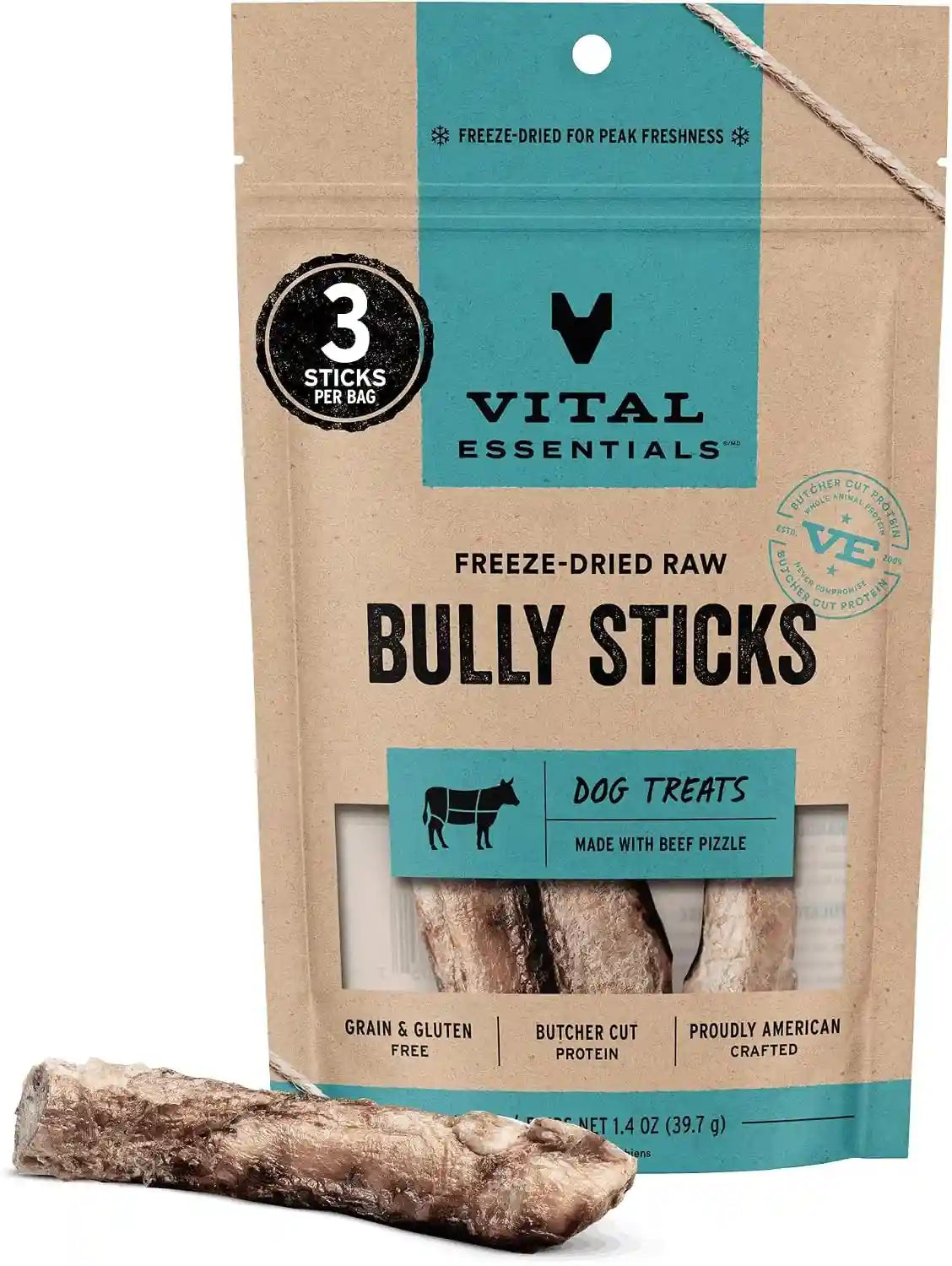 vital-essentials-freeze-dried-bully-sticks-dog-treats-1-4-oz-bag-3-count-single-ingredient-premium-quality-protein-long-lasting-grain-free-usa-made-with-u-s-globally-sourced-ingredients