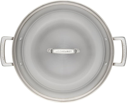 Le Creuset Stainless Steel Classic 3-Ply Wok with Glass Lid, 4.5Qt2
