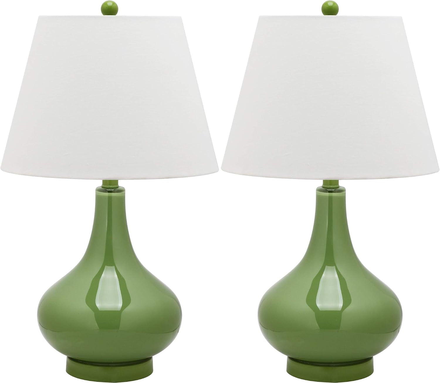 safavieh-lighting-amy-24-fern-green-glass-gourd-table-lamp-set-of-2-with-white-shades-modern-contemporary-bedroom-living-room-lighting-led-bulbs-included-lit4087g-set2