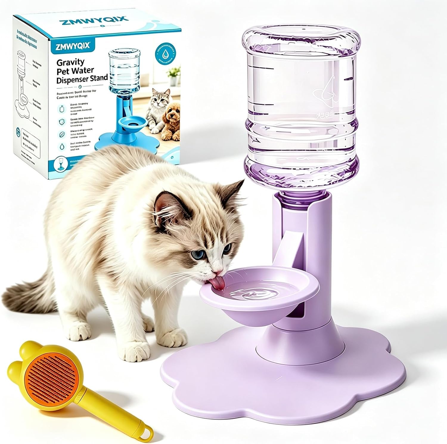 gravity-cat-water-dispenser-stand-spill-proof-gravity-self-refilling-cat-dog-water-bowl-anti-tip-cat-water-bowl-with-suction-base-keeps-water-clean-and-fresh-for-messy-pets-blue