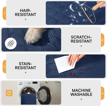 Luciphia 100% Waterproof Couch Cover Blanket for Dogs Anti-Slip Pet Couch Protector Sofa Mat Puppy Cat Blanket with Non-Slip Bottom, Navy Blue, 30X70 Inch4