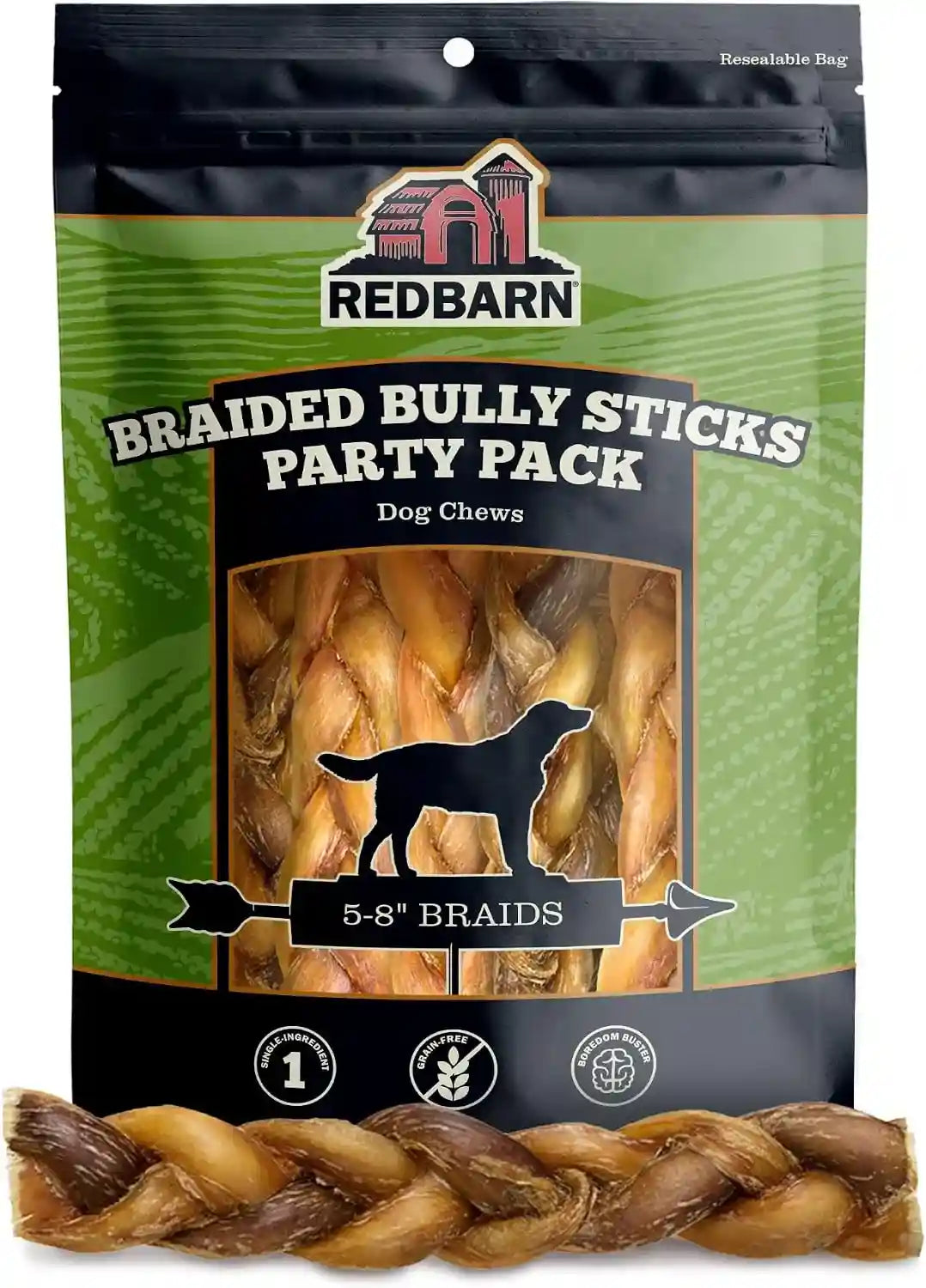 redbarn-pet-products-all-natural-5-8-braided-bully-sticks-for-small-large-dogs-healthy-long-lasting-beef-chews-variety-party-pack-single-ingredient-low-odor-rawhide-free-8-oz-bag