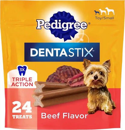 Pedigree Dentastix Small & Toy Breed Dog Dental Treats, Fresh, 102 Count | Triple Action Dental Care, Reduces Tartar, Cleans Teeth, Freshens Breath, for Dogs 7-22 Lbs, No Added Sugar/Fillers14