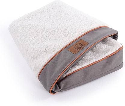 Sunheir Washable Extra Large Dog Bed Covers Soft Plush Replacement, Waterproof Dog Bed Liner, Pet Bed Cover with Zipper 44X32X3 Inches, Grey, Cover Only9