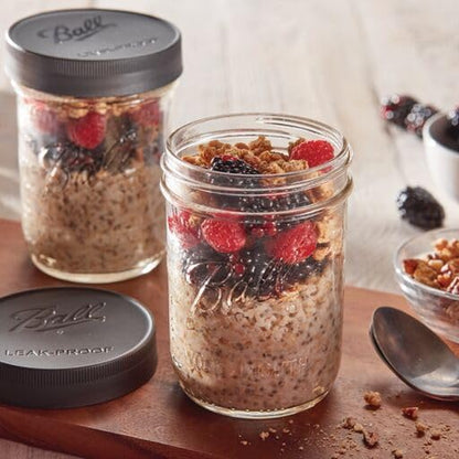 Leak-Proof Plastic Lids for Glass Mason Jars, Used for Canning, Pickling, Juice, Jam, Jelly (Wide, 6 Count (Pack of 2))4
