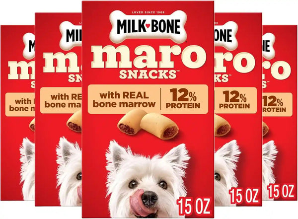 Milk-Bone Marosnacks Small Dog Treats with Real Bone Marrow, 40 Oz. Canister | Dog Treats with 12% Protein10