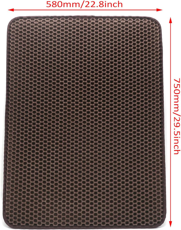 HTTMT- (29.5X23 Inch) Pet Supplies Cats Litter & Housebreaking 75X58 Brown Cat Litter Mat Double Layer Pad Trapper Folding Pad EVA Foam Rubber7