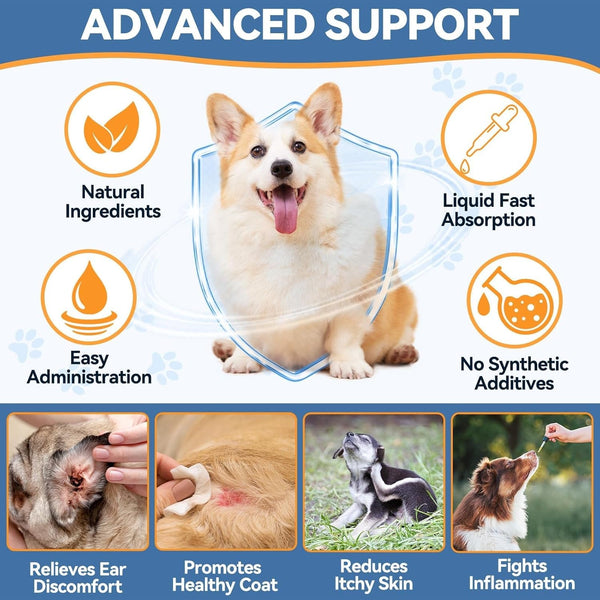 Carmelie Natural Yeast Relief for Dogs, Support Healthy Itch Relief, Ear Paw Discomfort Care, Itch Relief for Dog, Allergy Supports, Inflammation Relief for Dogs, 60Ml Bacon Flavor4
