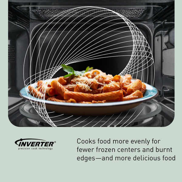 Panasonic NN-SN65KB Microwave Oven with Inverter Technology 1200W, 1.2 Cu.Ft. Small Genius Sensor One-Touch Cooking, Popcorn Button, Turbo Defrost-Nn-Sn65Kb (Black)7