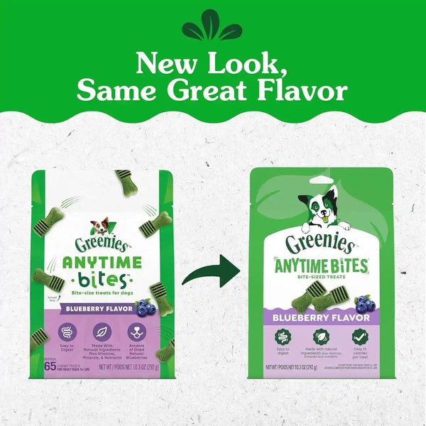 Greenies Anytime Bites Dog Treats, Blueberry Flavor, 10.3 Oz | Only 13 Calories per Treat, Easy to Digest, Natural Ingredients plus Vitamins & Minerals, Made in USA Facilities2