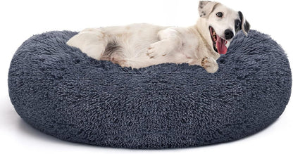 MIXJOY Orthopedic Dog Bed Comfortable Donut Cuddler round Pet Beds Ultra Soft Washable Dog and Cat Cushion (20''/23''/30'') (23'', Brown)17
