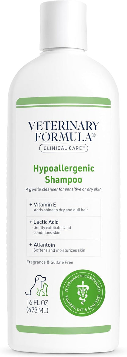 Veterinary Formula Clinical Care Hypoallergenic Free & Clear Shampoo, 16 Oz1