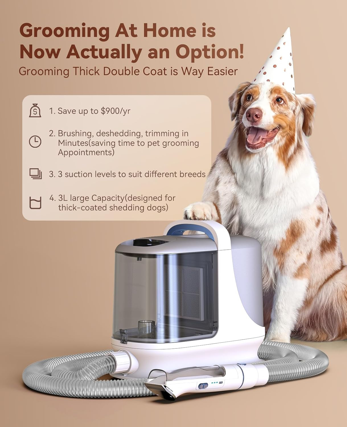 oneisall-dog-grooming-vacuum-kits-with-clipper-exatra-large-3l-dust-cup-13kpa-3-suction-clipper-nail-grinder-shedding-brush-7-in-1-grooming-kits-low-noise-bm3
