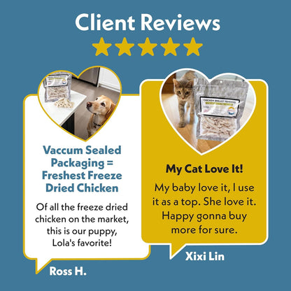 Fresh Is Best Freeze Dried Dog Treats - Raw Freeze Dried Chicken Breast for Dogs & Cats - Healthy Dog Training Treats in Resealable Zipper Bag - High-Protein Single Ingredient - Made in the USA8
