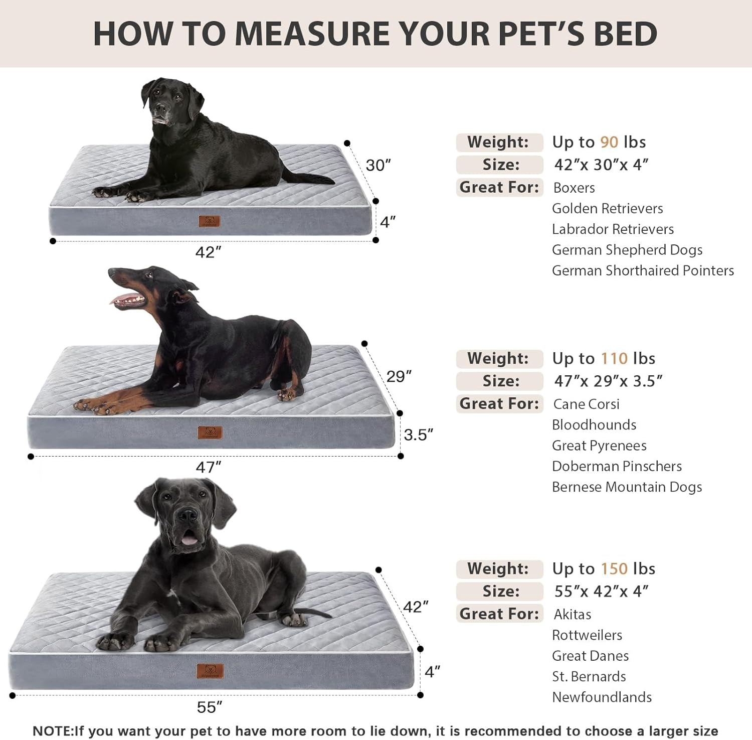 wnpethome-orthopedic-waterproof-extra-large-senior-dogs-bed-for-comfy-sleep-xl-washable-ped-bed-with-removable-cover-multi-needle-quilting-xl-crate-bed-for-large-sized-dog-relax-light-grey-42x30-inch