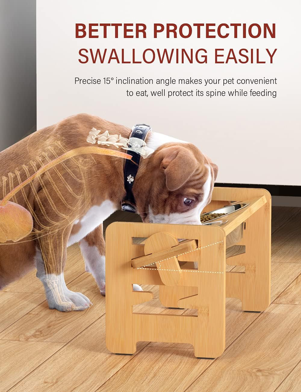 vantic-elevated-dog-bowls-raised-dog-bowl-stand-adjustable-small-natural-bamboo-elevated-feeder-with-2-stainless-steel-bowls-adjustable-height-stand-for-small-puppies-and-cats