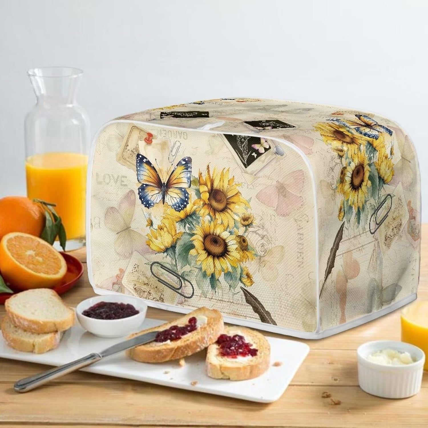 toaster-dust-cover-2-slice-microwave-toaster-oven-grill-stain-resistant-dustproof-kitchen-small-appliance-cover-with-top-handle-for-kitchen-butterfly-sunflower-retro