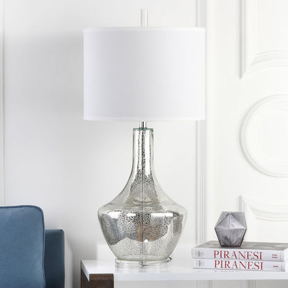 SAFAVIEH Lighting - Mercury 34.5-Inch Glass Table Lamp - Silver - Contemporary Tall Body Design - Ideal for Living Room, Bedroom, Entryway, Home Office - LED Bulb Included (LIT4141A)5