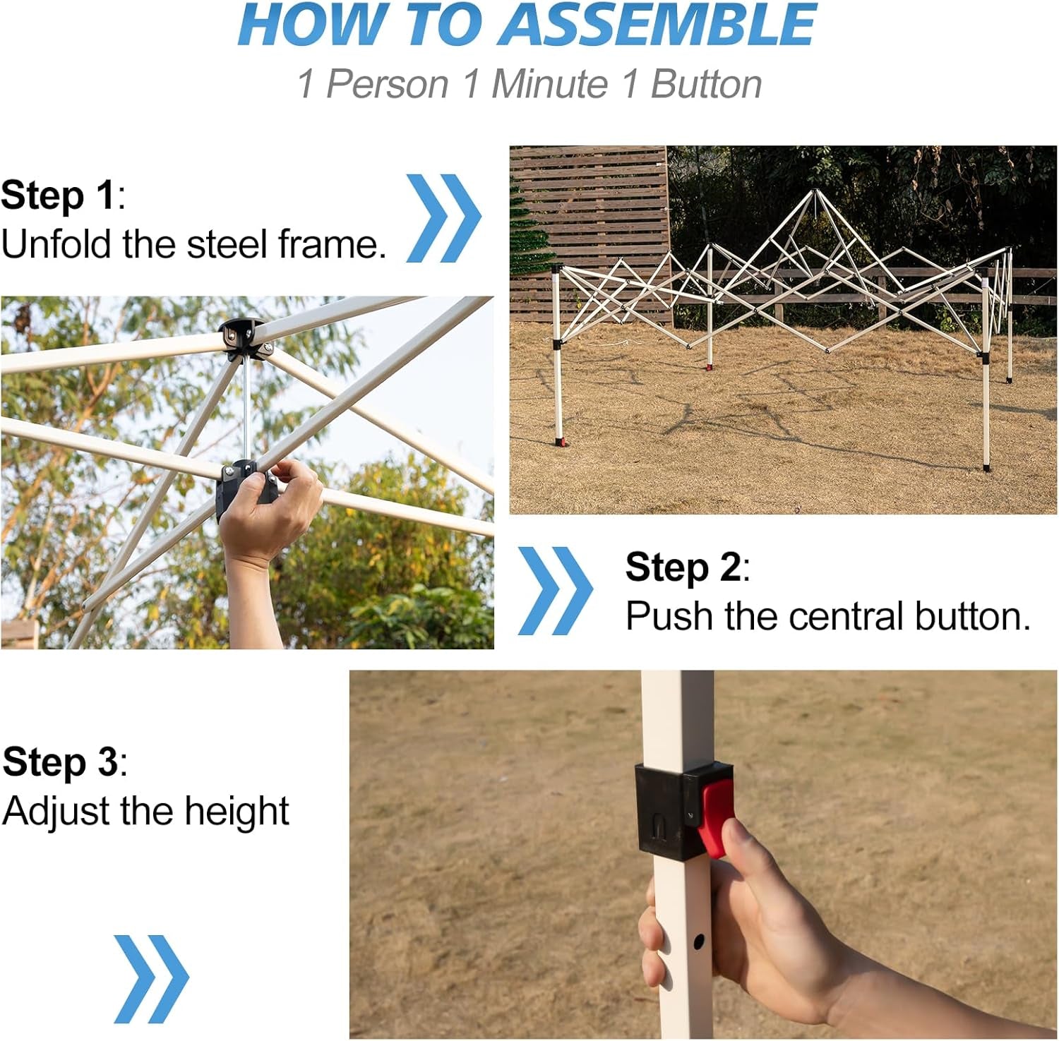 10x10-pop-up-canopy-tent-1-button-push-setup-canopy-tent-adjustable-height-instant-portable-shelter-portable-roller-bag-easy-outdoor-sun-shade-for-events-4-weight-bags-blue