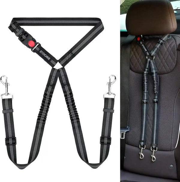 Adjustable Pet Seat Belt Restraint for Dogs and Cats - Vehicle Headrest Safety Harness (1 Pack)11