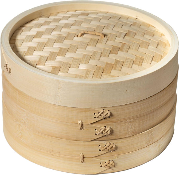 Joyce Chen 2-Tier Bamboo Steamer Baskets, 10-Inch1