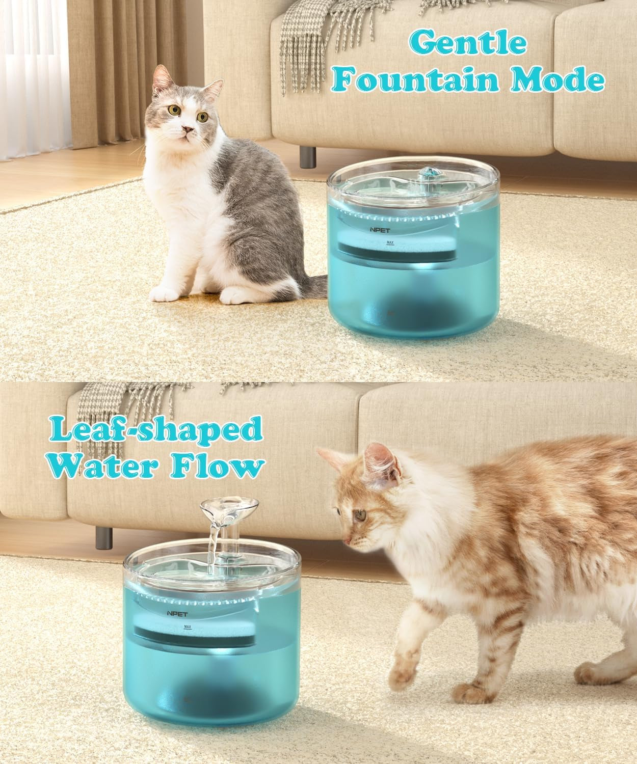 npet-wf100-cat-foutain-54oz-1-6l-automatic-pet-water-fountain-dog-water-dispenser-with-2-flow-modes-bottom-suction-led-light-quiet-pump-for-for-cats-small-dogs