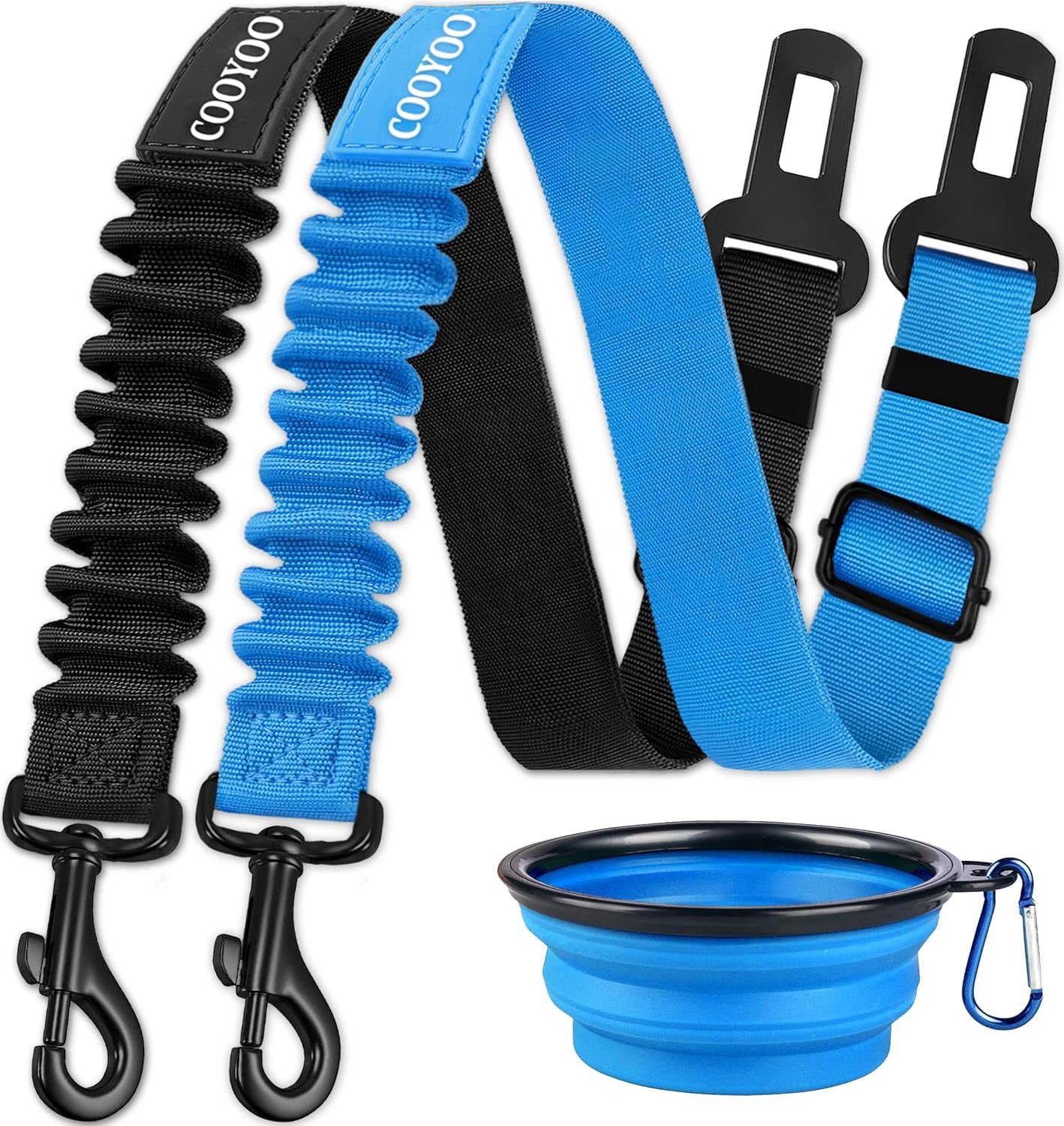 cooyoo-dog-seat-belt-durability-retractable-dog-car-harness-adjustable-dog-seat-belt-for-vehicle-nylon-pet-safety-seat-belts-heavy-duty-elastic-1-pack-black