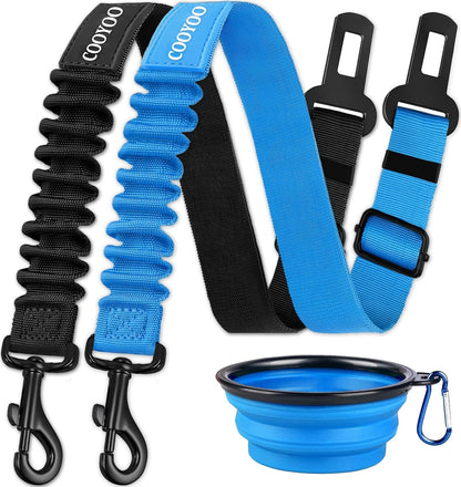 COOYOO Dog Seat Belt, Durability Retractable Dog Car Harness Adjustable Dog Seat Belt for Vehicle Nylon Pet Safety Seat Belts Heavy Duty & Elastic (1 Pack Black)29