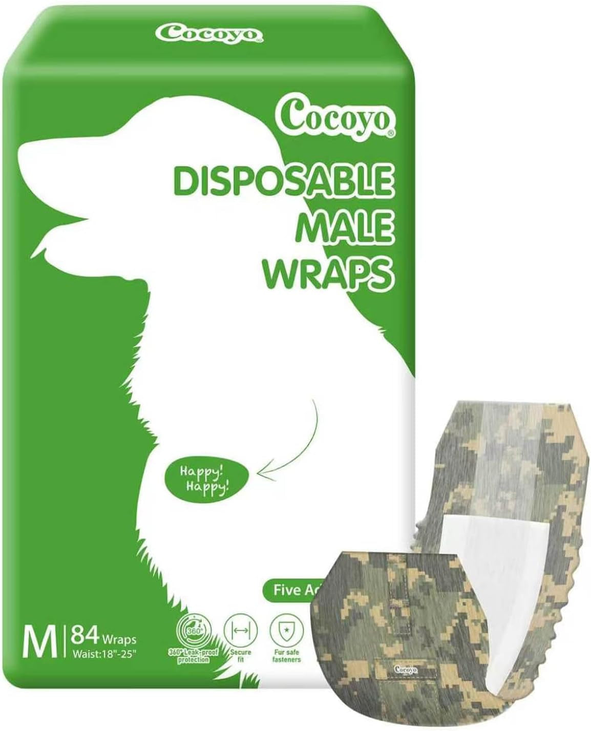 cocoyo-disposable-male-dog-wraps-small-size-84-count-super-absorbent-breathable-wetness-indicator