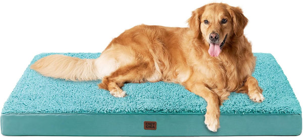 EHEYCIGA Orthopedic Dog Bed Large with Removable Washable Cover,Grey,41X27 | Egg Crate Foam Support,Durable Oxford Fabric,Non-Slip Bottom,Machine Washable,Soft Waterproof Plush Pet Bed Mat for Crate15