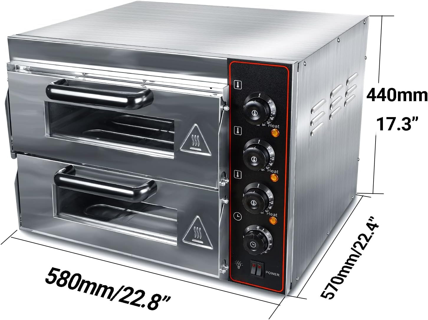 commercial-pizza-oven-16-inch-double-deck-electric-40l-3000w-110v-electric-oven-multipurpose-toaster-bake-broile-40l-capacity-stainless-steel-for-restaurant-home