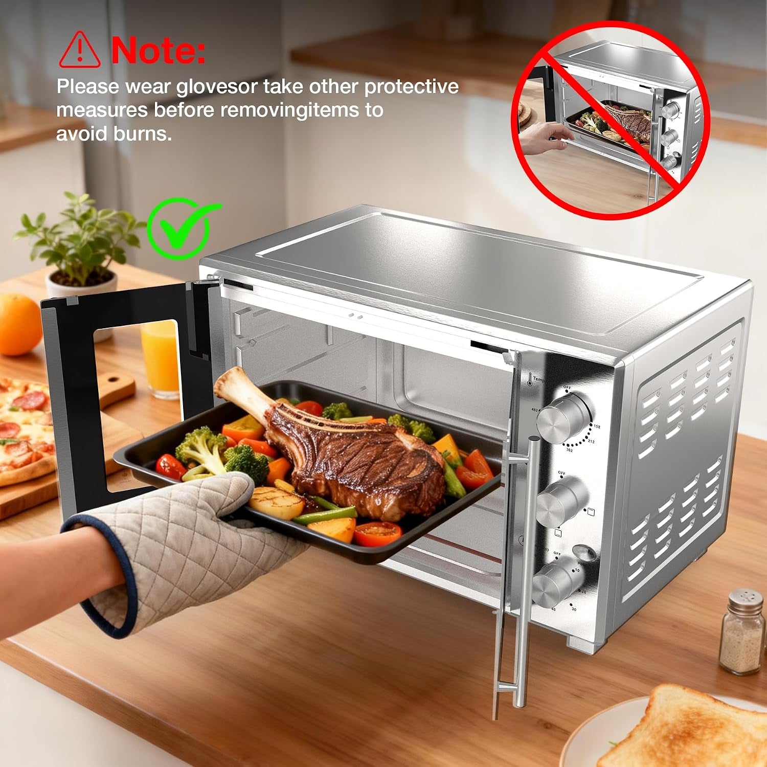 8-in-1-french-door-countertop-toaster-oven-compact-countertop-oven-with-infrared-speedheat-for-bake-broil-toast-fits-12-pizza-38l-capacity-158-482-f-temp-controls-60-min-timer-silver