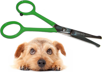 Tiny Trim 4.5" Ball-Tipped Scissor for Dog, Cat and All Pet Grooming - Ear, Nose, Face & Paw - Scaredy Cut'S Small Safety Scissor Blue8