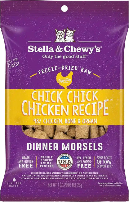 Stella & Chewy'S Freeze-Dried Raw Cat Dinner Morsels - Premium Chicken Recipe with 98% Cage-Free Meat & Organs - Natural Grain-Free Cat & Kitten Food - Made in USA - 3.5 Oz15