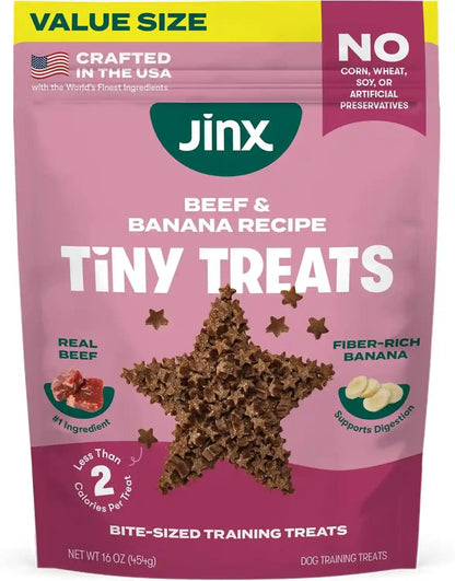 Jinx Dog Training Treats, Bite-Sized Training Treats for Dogs, Beef, 4Oz | 2 Pack Healthy Dog Treats Training with Grass-Fed Beef, Vitamins for Immunity & No Fillers for Puppies, Adults & Seniors1