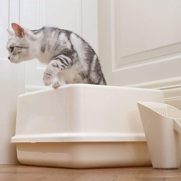Dog Potty Training Toilet ﻿ Top Entrance Type Cat Litter Pot Semi-Closed Toilet Large Space Capacity Sand Bowl Pet Supplies(Blue)4