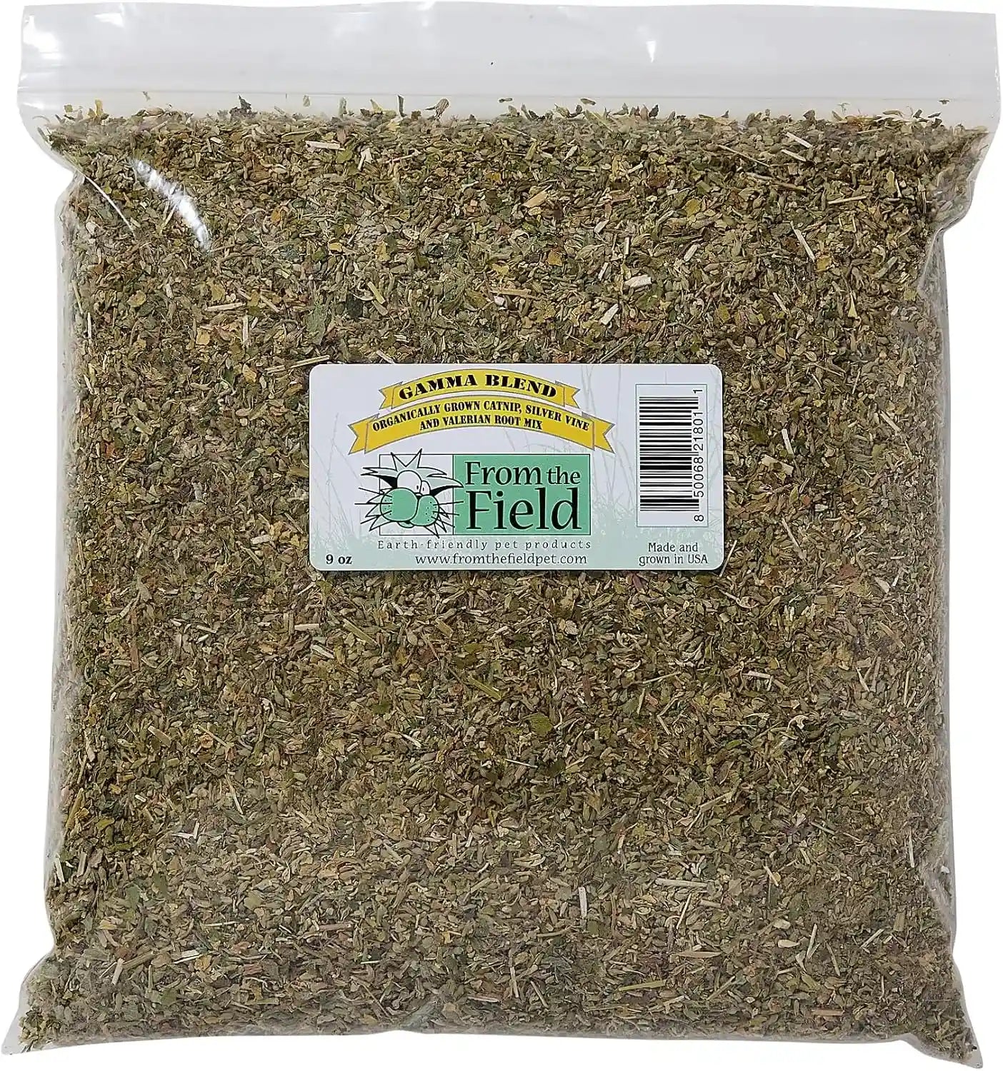 from-the-field-gamma-blend-catnip-leaf-and-flower-silver-vine-valerian-root-mix-fresh-usa-grown-organic-catnip-for-cats-potent-resealable-tub-2-oz