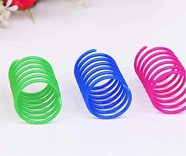 ISMARTEN Cat Spring Toy (60 Pack), Cat Kittens Toys Plastic Coil Spiral Springs for Swatting, Biting, Hunting, and Active Healthy Play (Random Color)8