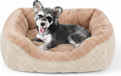 INVENHO Medium Dog Beds for Medium Dogs Washable, Rectangle Dog Bed Medium Size Dog, Orthopedic Dog Bed, Warming Soft Calming Sleeping Puppy Bed Durable Pet Bed with Anti-Slip Bottom M(30"X24"X9")14