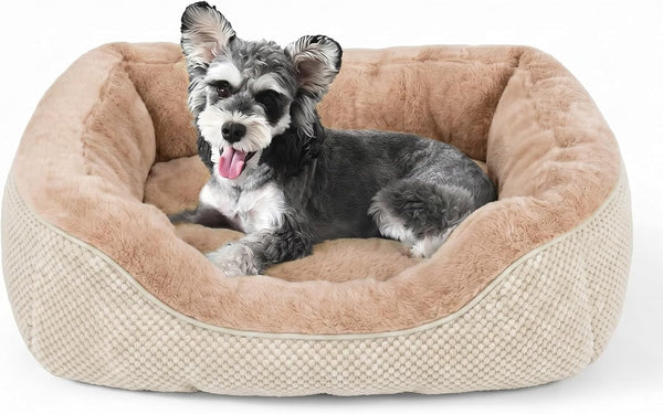INVENHO Medium Dog Beds for Medium Dogs Washable, Rectangle Dog Bed Medium Size Dog, Orthopedic Dog Bed, Warming Soft Calming Sleeping Puppy Bed Durable Pet Bed with Anti-Slip Bottom M(30"X24"X9")14