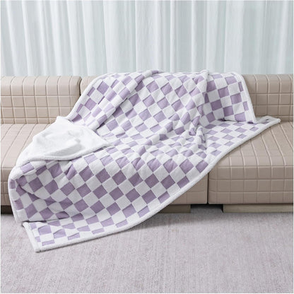 Waterproof Pet Blanket, Brown Checked Pets Throw Blankets for Dog Bed Covers Couch Sofa Stylish Jacquard for Puppy Cats Washable Reversible Furniture Protection Covers (Coffee Check,M)15